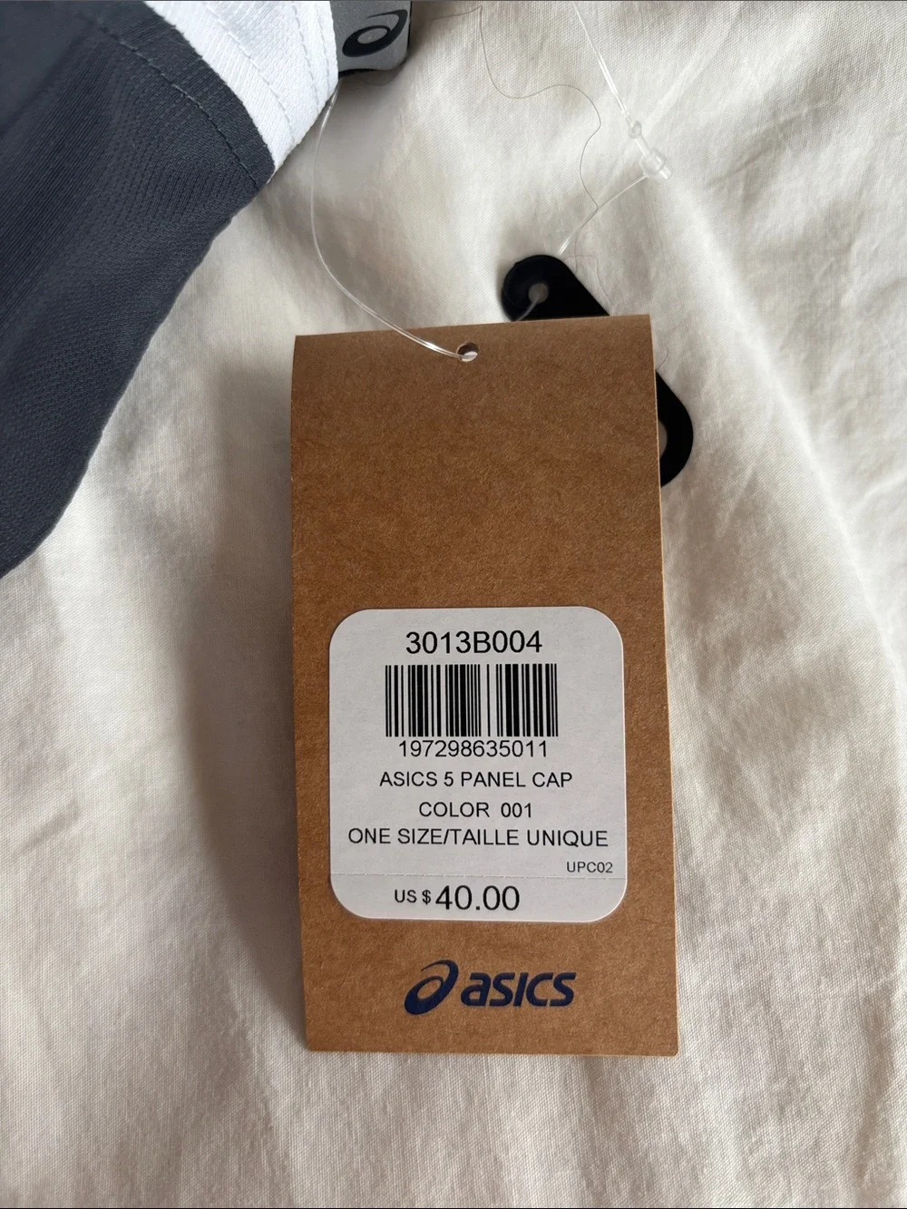 Asics Black and White Panel Running Cap